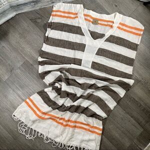 Rose And Rose Striped Midi Kaftan Dress - Women's Size M